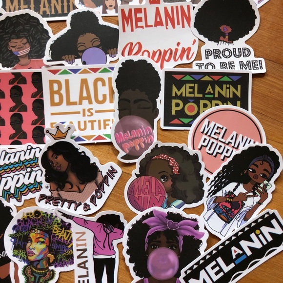 Other | Melanin Poppin Stickers 5 Count | Poshmark